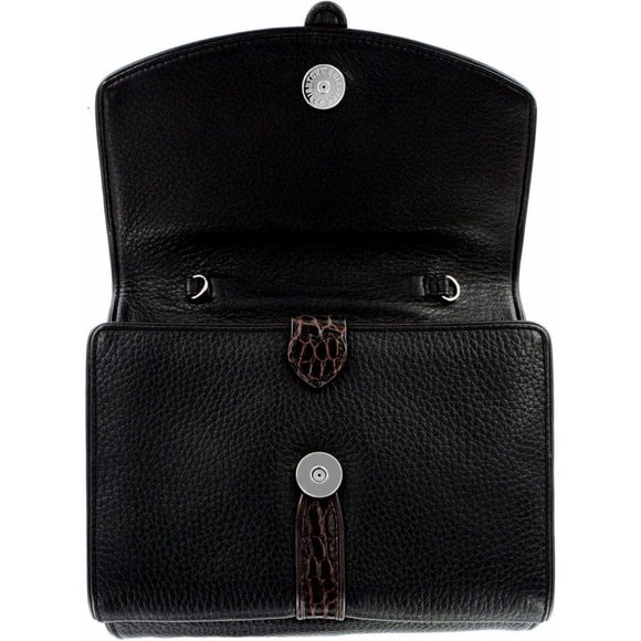 Brighton Black and Brown Crossbody Bag - Picture 5 of 7